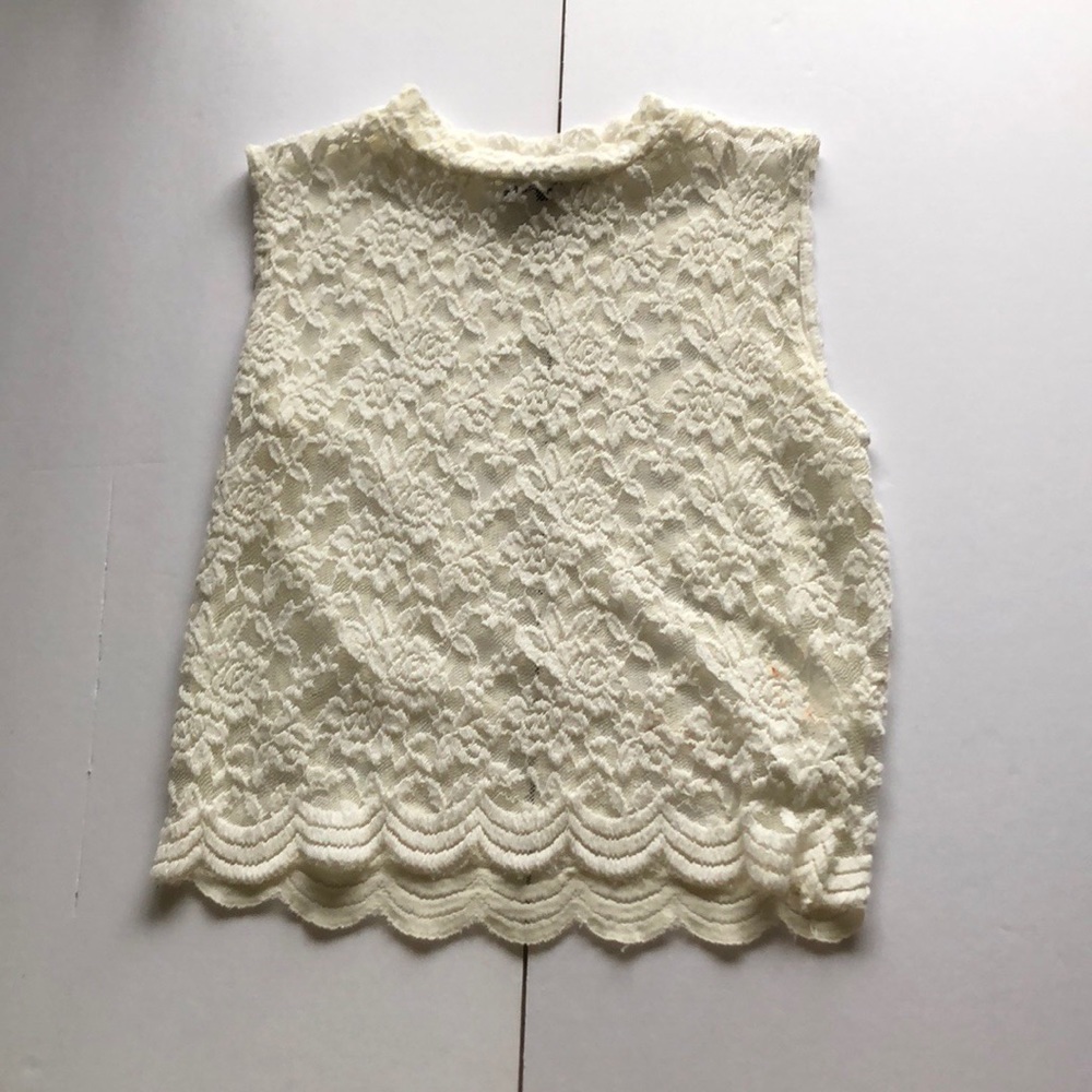 ambiance sheer lace floral top